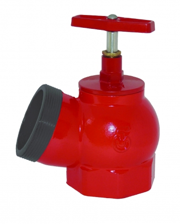 Клапан пожарный угловой DN65 чугунный (муфта/цапка)